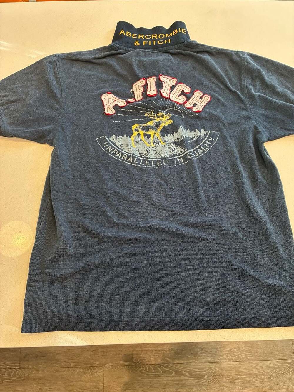 Vintage Abercrombie & Fitch Polo Shirt Size M Navy